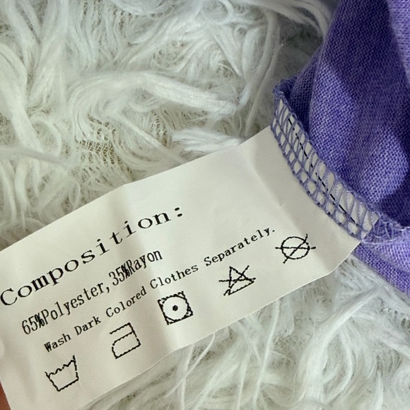 Rosegal Purple Lavender Tie-Front Tank Top - Size 5XL - NWT - Picture 7 of 7